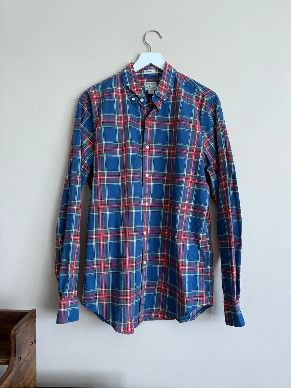 J.CREW Secret Wash Shirt Plaid Size Medium